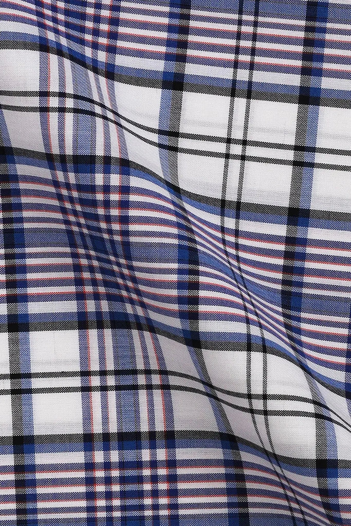 Blue White Tartan Foberry